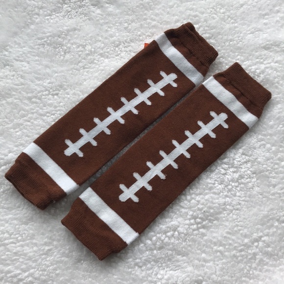 SOLD Football Legwarmers with Football Headband - Picture 2 of 3